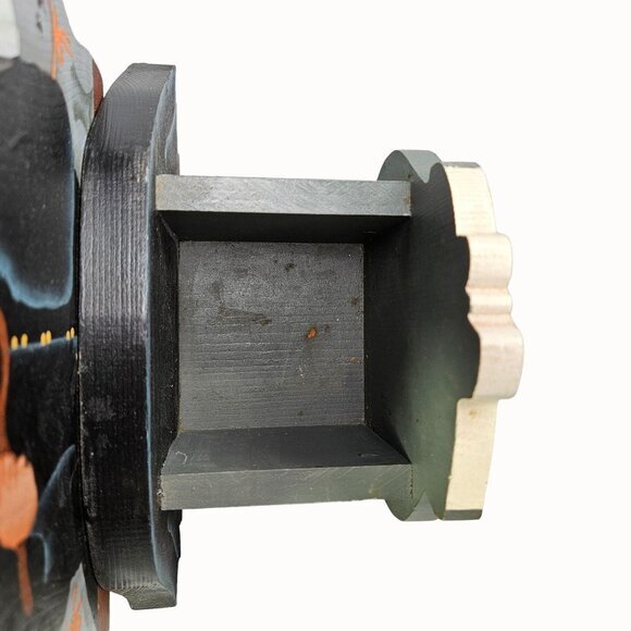 Hand Painted‎ Halloween Witch With Cauldron Wooden Decor Treat Box Whimsical Fun - Picture 8 of 10